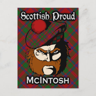Schottische Clan McIntosh-Tartan-Postkarte Postkarte