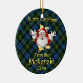 Schottische Clan McKenzie Weihnachtsverzierung Keramikornament (Rechts)