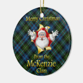 Schottische Clan McKenzie Weihnachtsverzierung Keramikornament (Links)