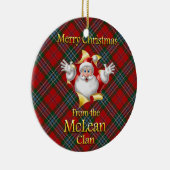 Schottische Clan McLean Weihnachtsverzierung Keramik Ornament (Rechts)