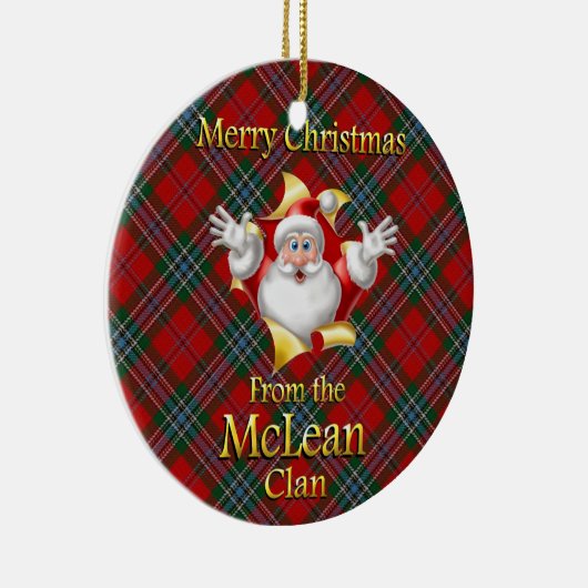 Schottische Clan McLean Weihnachtsverzierung Keramik Ornament (Rechts)