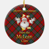 Schottische Clan McLean Weihnachtsverzierung Keramik Ornament (Hinten)
