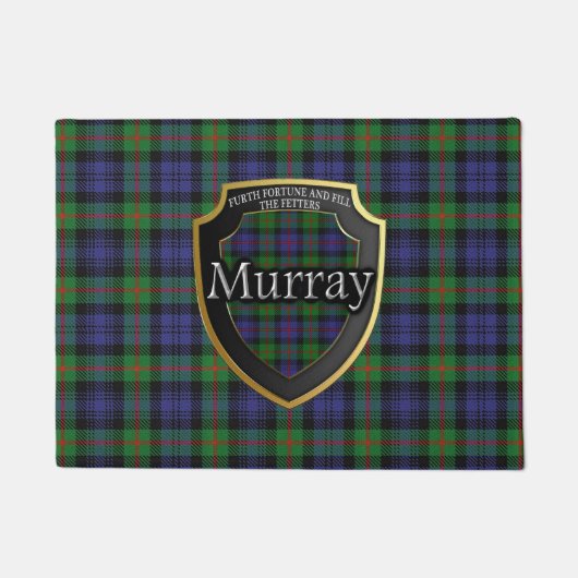 Schottische Clan-Murraytartan-Schild-Fußmatte Fußmatte (Vorderseite)