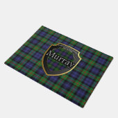 Schottische Clan-Murraytartan-Schild-Fußmatte Fußmatte (Schrägansicht)