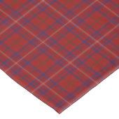 Schottische Clan-Rosemoderner roter Tartan Tischdecke (Schrägansicht)