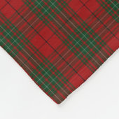 Schottische ClanCummingCummingsroter grüner Tartan Fleecedecke (Ecke)