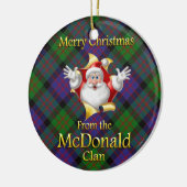 Schottische Clanmcdonald-Weihnachtsverzierung Keramikornament (Links)