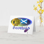 Schottische Collage Karte (Gelbe Blume)