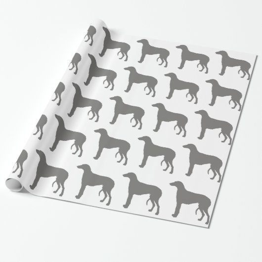 schottische deerhound FarbSilhouette Geschenkpapier (Ungerollt)