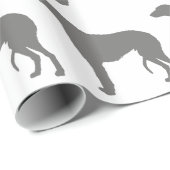 schottische deerhound FarbSilhouette Geschenkpapier (Rolleneckpunkt)