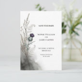 Schottische Distel Botanical Save the Date (Stehend Vorderseite)