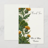 Schottische Distel Botanische Hochzeit Dankeskarte (Vorne/Hinten)