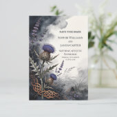 Schottische Distel-Erbe-Hochzeit - Rettet das Datu Save The Date (Stehend Vorderseite)