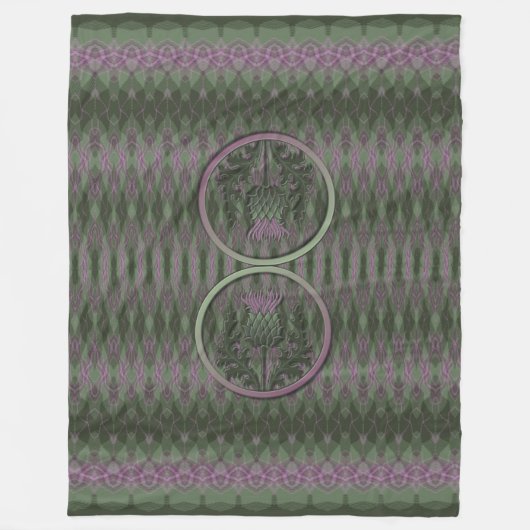 Schottische Distel Fleecedecke (Vorderseite)