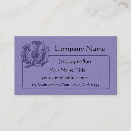 Schottische Distel-Grafik Visitenkarte (Vorderseite)