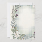 Schottische Distel-Heide-Wildblume - Hochzeitseinl Save The Date (Rückseite)