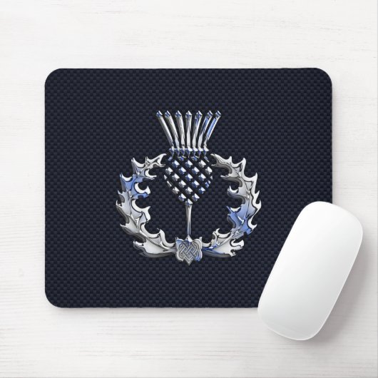 Schottische Distel in der Chrom-Art Mousepad (Mit Mouse)