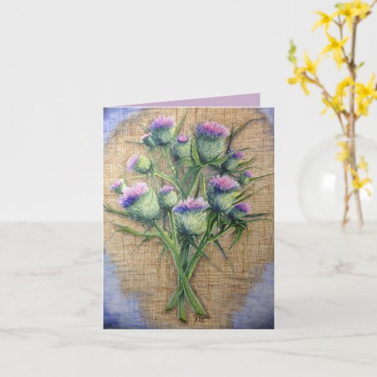 Schottische Distel Karte (Gelbe Blume)