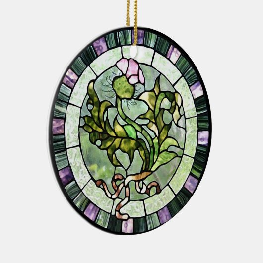 Schottische Distel Keramik Ornament (Rechts)