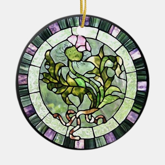 Schottische Distel Keramik Ornament (Vorne)