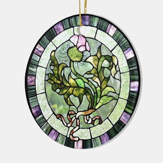 Schottische Distel Keramik Ornament (Links)