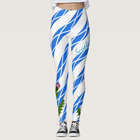 Schottische Distel Leggings (Vorderseite)