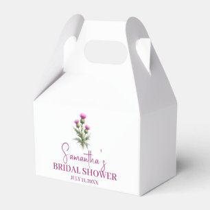 Schottische Distel Lila Florale Hochzeitsdusche Geschenkschachtel