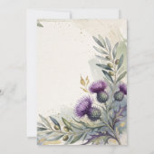 Schottische Distel Olive Botanisch Save The Date (Rückseite)