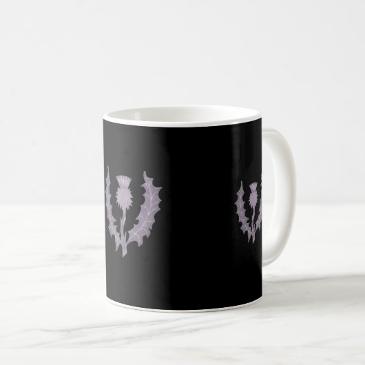 Schottische Distel-Tasse Kaffeetasse (VorderseiteRechts)