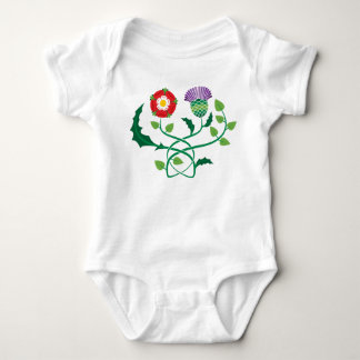 Schottische Distel und englischer Baby Strampler