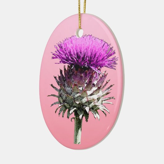 Schottische Distel-Verzierung Keramik Ornament (Links)