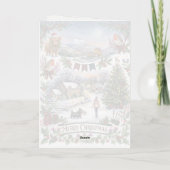 Schottische Dorf-Weihnachtskarte Karte (Rückseite)