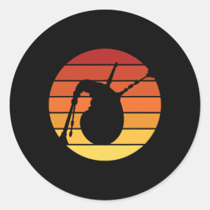 Schottische Dudelsackmusik Runder Aufkleber