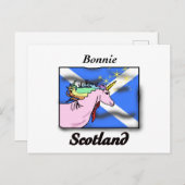 Schottische Einhornflagge Postkarte (Vorne/Hinten)