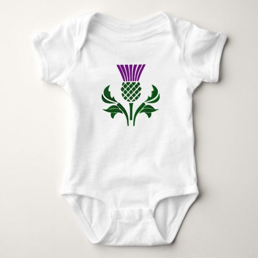 Schottische Emblemdistel Baby Strampler (Vorderseite)