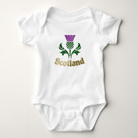 Schottische Emblemdistel Baby Strampler (Vorderseite)