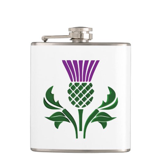 Schottische Emblemdistel Flachmann (Vorderseite)