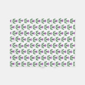 Schottische Emblemdistel Fleecedecke (Vorderseite (Horizontal))