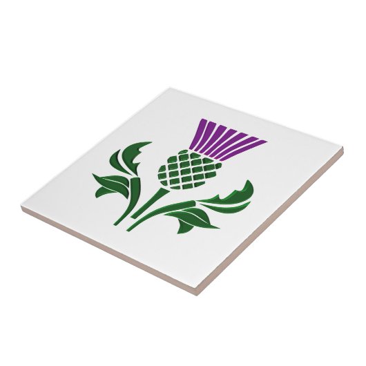 Schottische Emblemdistel Fliese (Seite)