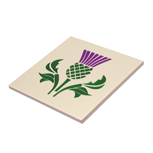 Schottische Emblemdistel Fliese (Seite)