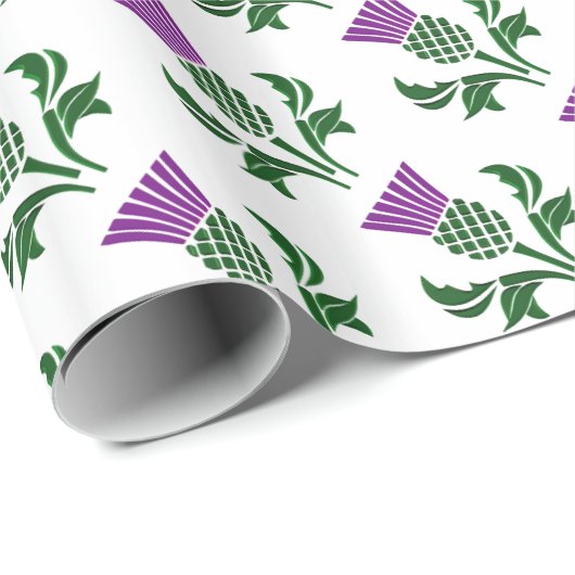Schottische Emblemdistel Geschenkpapier (Rolleneckpunkt)