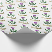 Schottische Emblemdistel Geschenkpapier (Ecke)
