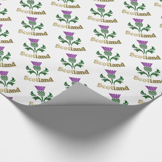 Schottische Emblemdistel Geschenkpapier (Ecke)