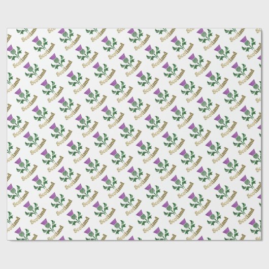 Schottische Emblemdistel Geschenkpapier (Flach)
