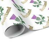 Schottische Emblemdistel Geschenkpapier (Rolleneckpunkt)