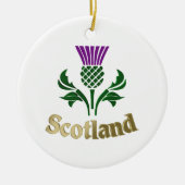 Schottische Emblemdistel Keramikornament (Vorne)