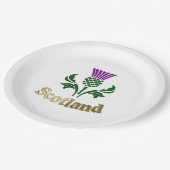 Schottische Emblemdistel Pappteller (Schrägansicht)