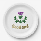 Schottische Emblemdistel Pappteller (Vorderseite)