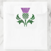 Schottische Emblemdistel Quadratischer Aufkleber (Tasche)