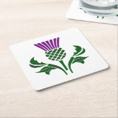 Schottische Emblemdistel Rechteckiger Pappuntersetzer (angewinkelt)